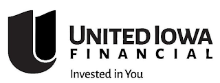 U UNITED IOWA FINANCIAL INVESTED IN YOU logo