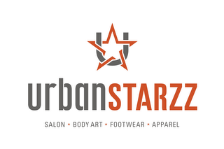 U URBANSTARZZ SALON BODY ART FOOTWEAR APPAREL logo