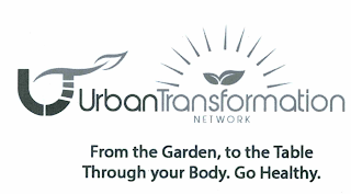 U URBANTRANSFORMATION NETWORK FROM THE GARDEN, TO THE TABLE THROUGH YOUR BODY. GO HEALTHY. logo