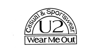 U2 CASUAL & SPORTSWEAR WEAR ME OUT logo