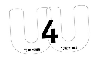 U4U YOUR WORLD YOUR WORDS logo
