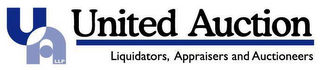 UA LLP UNITED AUCTION LIQUIDATORS, APPRAISERS AND AUCTIONEERS logo
