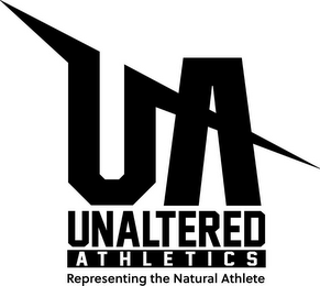 UA UNALTERED ATHLETICS REPRESENTING THE NATURAL ATHLETE. logo