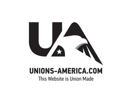 UA; UNIONS-AMERICA.COM THIS WEBSITE IS UNION MADE logo