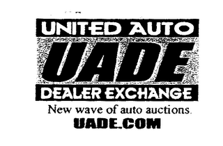 UADE UNITED AUTO DEALER EXCHANGE NEW WAVE OF AUTO AUCTIONS UADE.COM logo