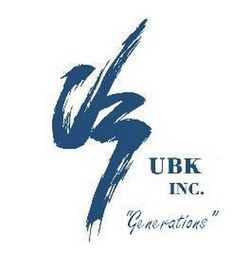 UB UBK INC. "GENERATIONS" logo