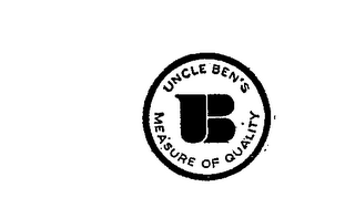 UB UNCLE BEN'S MEASURE OF QUALITY logo