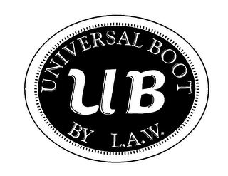 UB UNIVERSAL BOOT BY L.A.W. logo