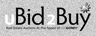 UBID2BUY REAL ESTATE AUCTIONS AT THE SPEED OF GONE!! logo