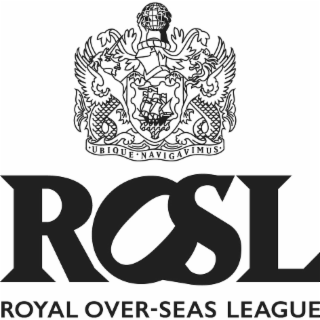 ∙ UBIQUE NAVIGAVIMUS ∙ ROSL ROYAL OVER-SEAS LEAGUE logo