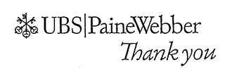 UBS PAINEWEBBER THANK YOU logo