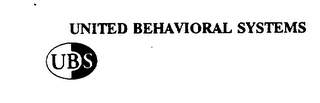 UBS UNITED BEHAVIORAL SYSTEMS logo