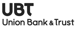 UBT UNION BANK & TRUST logo