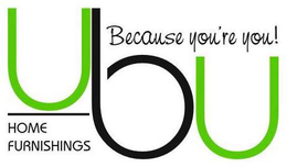 UBU HOME FURNISHINGS BECAUSE YOU'RE YOU! logo
