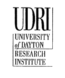 UDRI UNIVERSITY OF DAYTON RESEARCH INSTITUTE logo