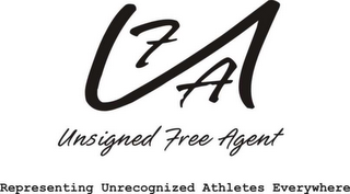 UFA UNSIGNED FREE AGENT REPRESENTING UNRECOGNIZED ATHLETES EVERYWHERE logo