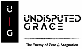 UG UNDISPUTED GRACE THE ENEMY OF FEAR & STAGNATION logo