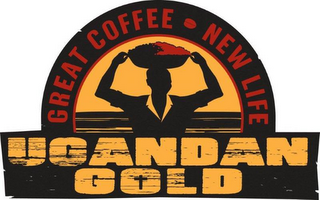UGANDAN GOLD GREAT COFFEE NEW LIFE logo