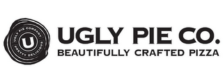 UGLY PIE COMPANY U PRETTY DELICIOUS UGLY PIE CO. BEAUTIFULLY CRAFTED PIZZA logo