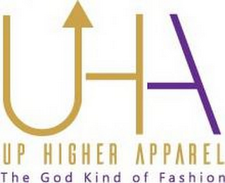 UHA UP HIGHER APPAREL THE GOD KIND OF FASHION logo