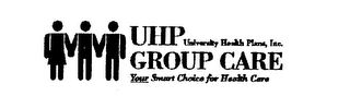 UHP UNIVERSITY HEALTH PLANS, INC. GROUP CARE YOUR SMART CHOICE FOR HEALTH CARE logo