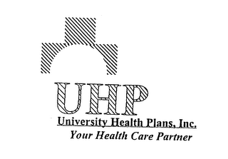 UHP UNIVERSITY HEALTH PLANS, INC. YOUR HEALTH CARE PARTNER logo