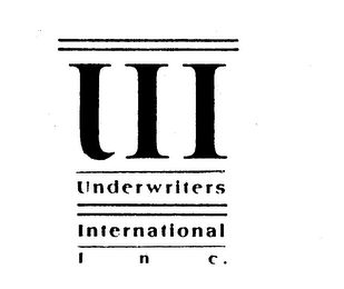 UII UNDERWRITERS INTERNATIONAL I N C. logo