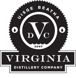 UISGE BEATHA VDC 2007 VIRGINIA DISTILLERY COMPANY logo