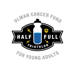 ULMAN CANCER FUND FOR YOUNG ADULTS HALF FULL TRIATHLON 70 logo