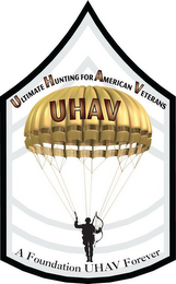 ULTIMATE HUNTING FOR AMERICAN VETERANS UHAV A FOUNDATION UHAV FOREVER logo