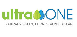 ULTRA ONE NATURALLY GREEN, ULTRA POWERFUL CLEAN logo