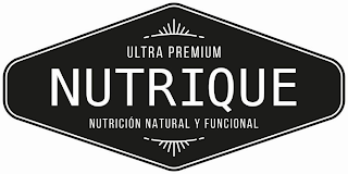 ULTRA PREMIUM NUTRIQUE NUTRICIÓN NATURAL Y FUNCIONAL logo