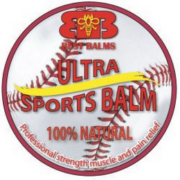 ULTRA SPORTS BALM BB BEST BALMS 100% NATURAL PROFESSIONAL STRENGTH MUSCLE AND PAIN RELIEF logo
