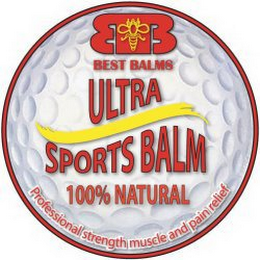 ULTRA SPORTS BALM BB BEST BALMS 100% NATURAL PROFESSIONAL STRENGTH MUSCLE AND PAIN RELIEF logo
