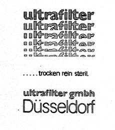 ULTRAFILTER .....TROCKEN REIN STERIL. DUSSELDORF logo