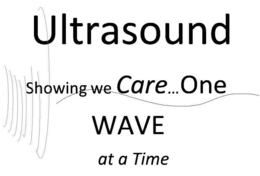 ULTRASOUND SHOWING WE CARE...ONE WAVE AT A TIME logo