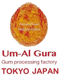 UM-AL GURA GUM PROCESSING FACTORY TOKYO JAPAN NATURAL GUMS logo