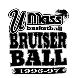 UMASS BASKETBALL BRUISER BALL 1996-97 logo