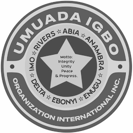 UMUADA IGBO ORGANIZATION INTERNATIONAL INC. ABIA ANAMBRA ENUGU EBONYI DELTA IMO RIVERS MOTTO: INTEGRITY UNITY PEACE & PROGRESS. logo