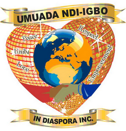 UMUADA NDI-IGBO IN DIASPORA INC. PEACE UNITY LOVE RESPECT EMPOWERMENT logo
