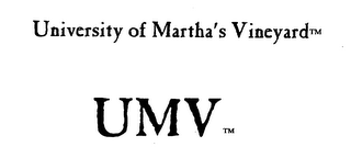 UMV UNIVERSITY OF MARTHA'S VINEYARD logo