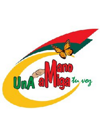 UNA MANO AMIGA TU VOZ logo