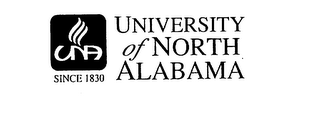UNA UNIVERSITY OF NORTH ALABAMA SINCE 1830 logo