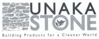 UNAKA STONE BUILDING PRODUCTS FOR A CLEANER WORLD logo