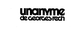 UNANYME DE GEORGES RECH logo