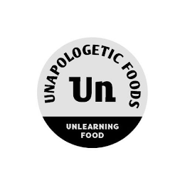 UNAPOLOGETIC FOODS UN UNLEARNING FOOD logo