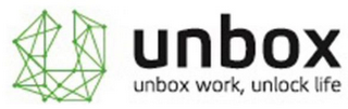 UNBOX WORK, UNLOCK LIFE logo