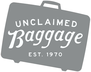 UNCLAIMED BAGGAGE EST. 1970 logo