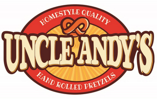 UNCLE ANDY'S HOMESTYLE QUALITY HAND ROLLED PRETZELS logo
