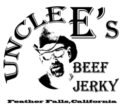 UNCLE E'S BEEF JERKY FEATHER FALLS,CALIFORNIA logo